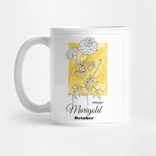 October birth flower - marigold Mug